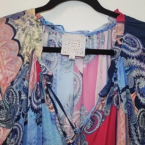 Johnny Was Cordelia Easy Midi Dress Paisley Coastal Sz 1X - Picture 8 of 16